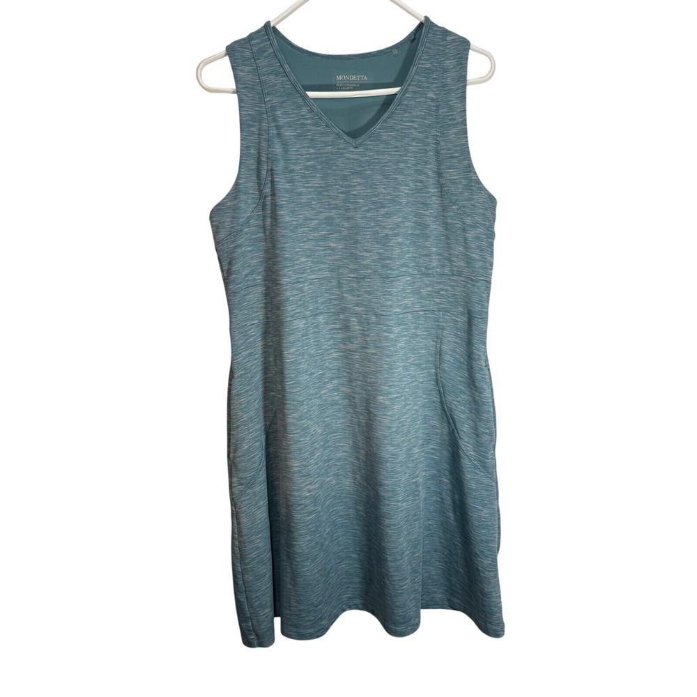 Mondetta Performance Luxury Athletic Dress Blue Size Medium Tennis Pickleball